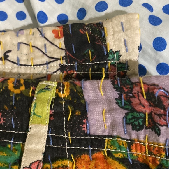 NWT Free People Roads Merge Straight Leg Patchwork Pants size 12 RARE - Picture 10 of 12